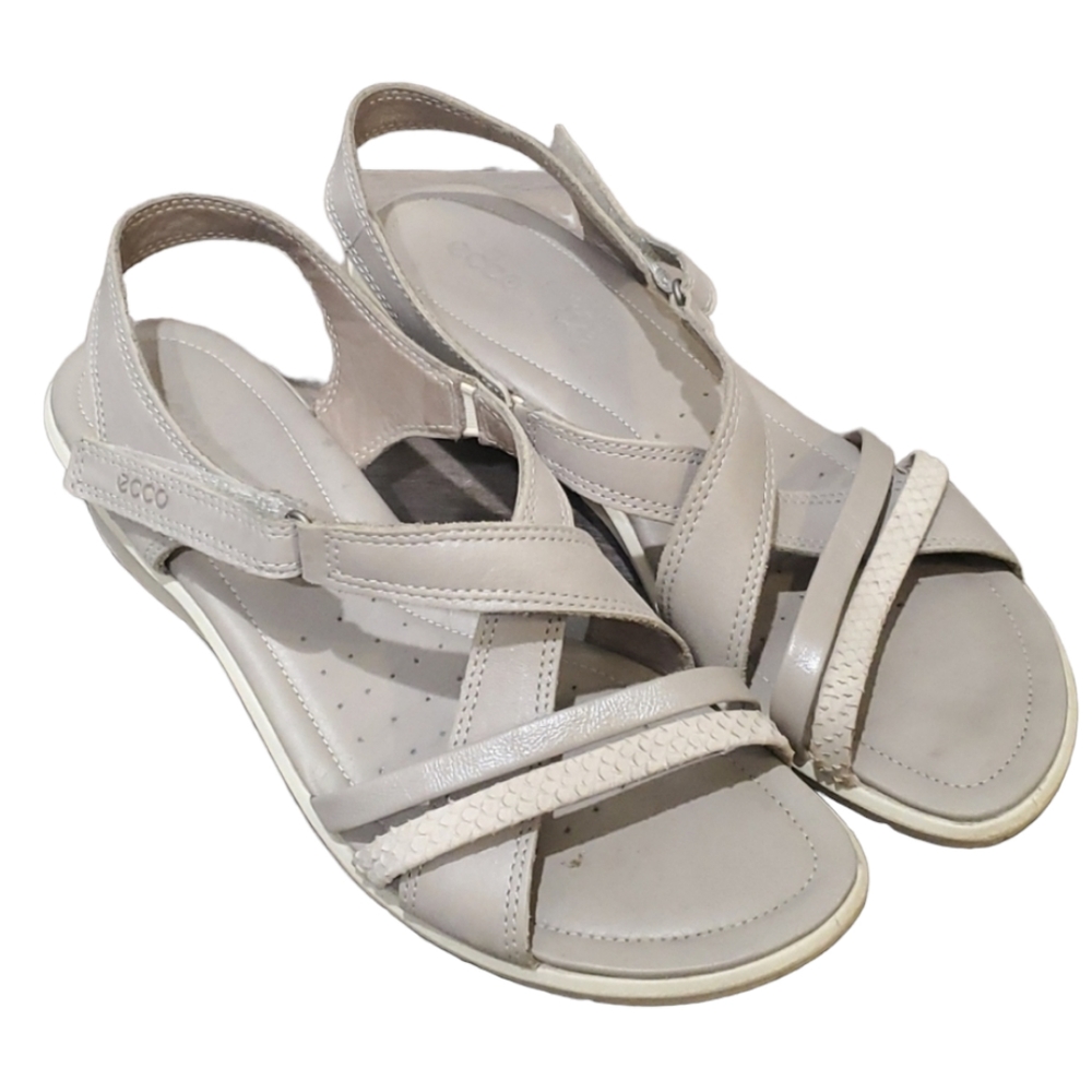 ECCO Women Sandals Comfort Leather wedge shoes sz EUR 41 US 10-10.5